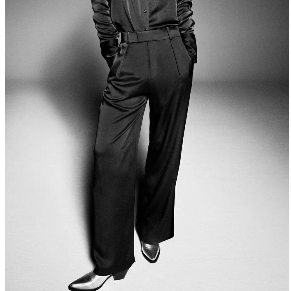 ZARA FLOWY FLUID WIDE LEG PANTS LIMITED EDITION
